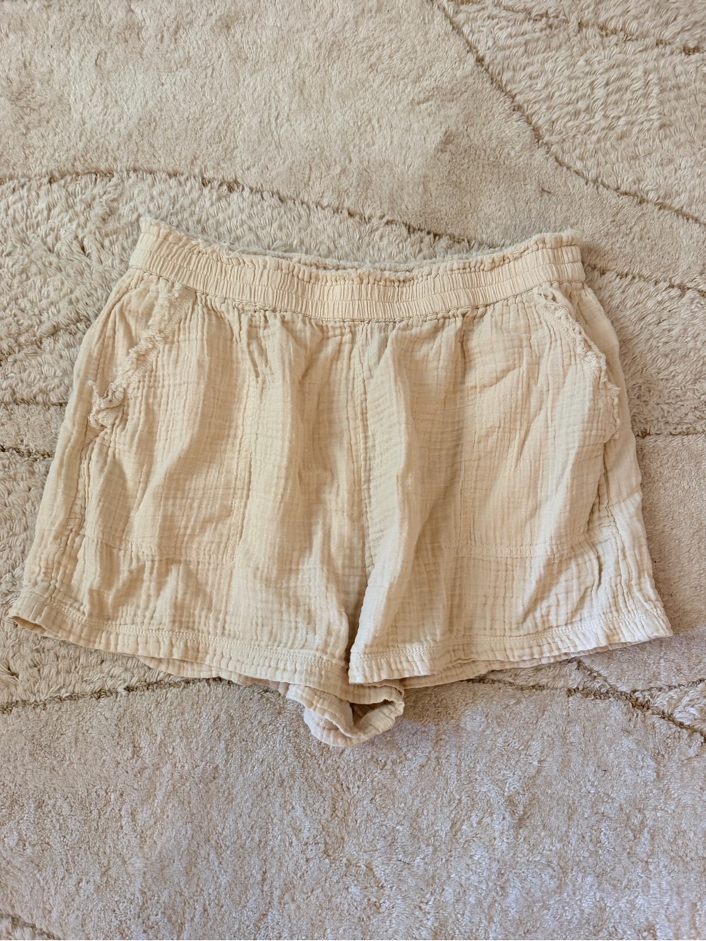 Light Cream Women’s Cotton Shorts